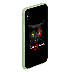 Чехол iPhone XS Max матовый Cat of war collab, цвет: 3D-салатовый — фото 2