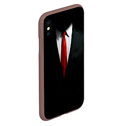 Чехол iPhone XS Max матовый Hitman, цвет: 3D-коричневый — фото 2