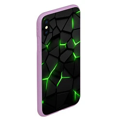 Чехол iPhone XS Max матовый Green neon steel, цвет: 3D-сиреневый — фото 2