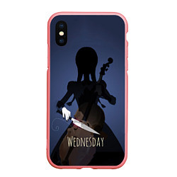 Чехол iPhone XS Max матовый Wednesday & Violin