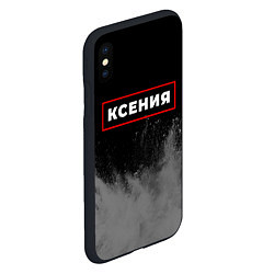 Чехол iPhone XS Max матовый Ксения - в красной рамке на темном, цвет: 3D-черный — фото 2