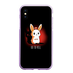 Чехол iPhone XS Max матовый Кролик чёртик