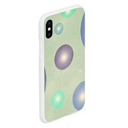 Чехол iPhone XS Max матовый Светящиеся шары, цвет: 3D-белый — фото 2