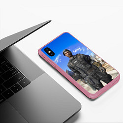 Чехол iPhone XS Max матовый Field scribe commando - Fallout 4, цвет: 3D-малиновый — фото 2