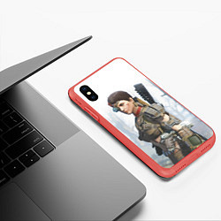 Чехол iPhone XS Max матовый Fallout 4 - character - ammunition, цвет: 3D-красный — фото 2