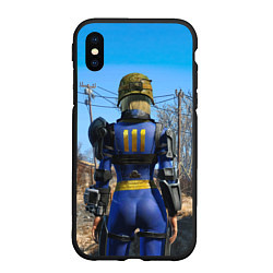 Чехол iPhone XS Max матовый Vault 111 suit at Fallout 4 Nexus, цвет: 3D-черный
