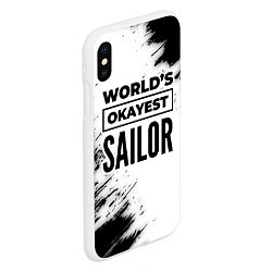 Чехол iPhone XS Max матовый Worlds okayest sailor - white, цвет: 3D-белый — фото 2