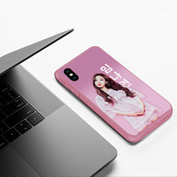 Чехол iPhone XS Max матовый Twice - Наён, цвет: 3D-малиновый — фото 2