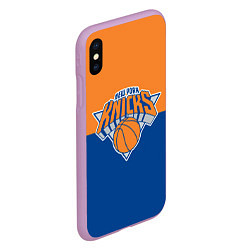 Чехол iPhone XS Max матовый Нью-Йорк Никс НБА, цвет: 3D-сиреневый — фото 2