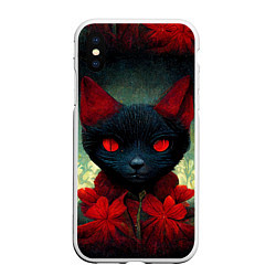 Чехол iPhone XS Max матовый Dark cat