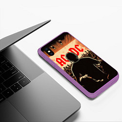 Чехол iPhone XS Max матовый На рок концерте, цвет: 3D-фиолетовый — фото 2