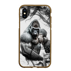 Чехол iPhone XS Max матовый Накаченная горилла
