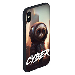 Чехол iPhone XS Max матовый Cyber animal, цвет: 3D-черный — фото 2
