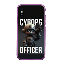 Чехол iPhone XS Max матовый Cyborg officer