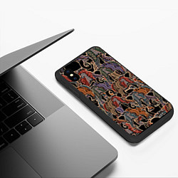 Чехол iPhone XS Max матовый Камуфляж из слона, цвет: 3D-черный — фото 2