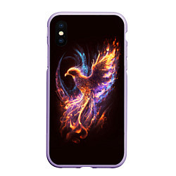 Чехол iPhone XS Max матовый Алый Феникс