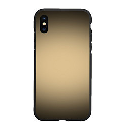 Чехол iPhone XS Max матовый Бежевый градиент, цвет: 3D-черный