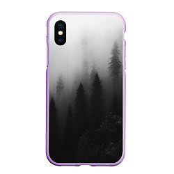 Чехол iPhone XS Max матовый Красивый туманный лес