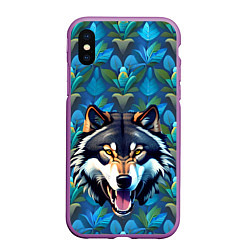 Чехол iPhone XS Max матовый Волк из джунглей