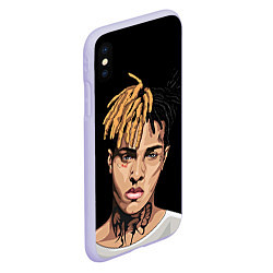 Чехол iPhone XS Max матовый XXXTentacion art, цвет: 3D-светло-сиреневый — фото 2