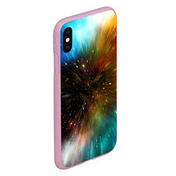 Чехол iPhone XS Max матовый Бескрайний космос - неон, цвет: 3D-розовый — фото 2