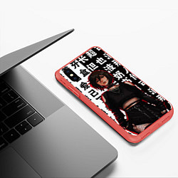 Чехол iPhone XS Max матовый Стильная Микаса Аккерман, цвет: 3D-красный — фото 2
