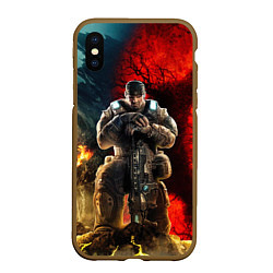 Чехол iPhone XS Max матовый Gears of War Маркус Феникс