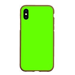 Чехол iPhone XS Max матовый Кислотный зеленый