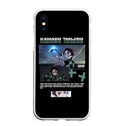 Чехол iPhone XS Max матовый Танджиро Камадо, цвет: 3D-белый
