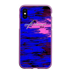 Чехол iPhone XS Max матовый Soft stones blye, цвет: 3D-фиолетовый