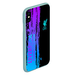 Чехол iPhone XS Max матовый Liverpool FC sport, цвет: 3D-мятный — фото 2