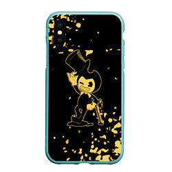 Чехол iPhone XS Max матовый Bendy and the ink machine Чернильная машина бенди, цвет: 3D-мятный