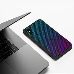 Чехол iPhone XS Max матовый Multicolored texture, цвет: 3D-черный — фото 2