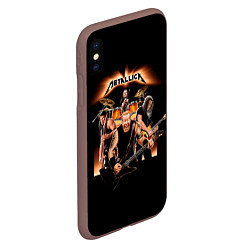 Чехол iPhone XS Max матовый Metallica - метал-группа, цвет: 3D-коричневый — фото 2