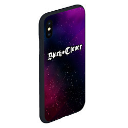 Чехол iPhone XS Max матовый Black Clover gradient space, цвет: 3D-черный — фото 2