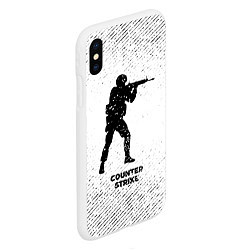 Чехол iPhone XS Max матовый Counter Strike с потертостями на светлом фоне, цвет: 3D-белый — фото 2