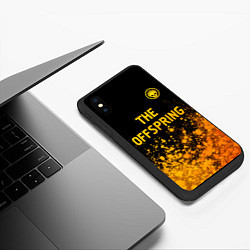 Чехол iPhone XS Max матовый The Offspring - gold gradient: символ сверху, цвет: 3D-черный — фото 2
