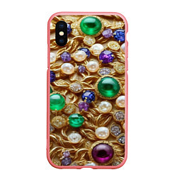 Чехол iPhone XS Max матовый Россыпь драгоценностей, цвет: 3D-баблгам