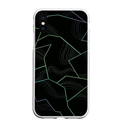 Чехол iPhone XS Max матовый Фрагменты, цвет: 3D-белый