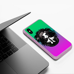 Чехол iPhone XS Max матовый Сумеречная принцесса, цвет: 3D-сиреневый — фото 2