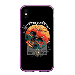 Чехол iPhone XS Max матовый Metallica - Металлика