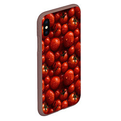 Чехол iPhone XS Max матовый Сочная текстура из томатов, цвет: 3D-коричневый — фото 2