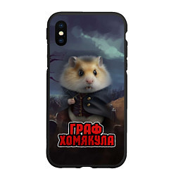 Чехол iPhone XS Max матовый Жуткий граф Хомякула, цвет: 3D-черный