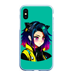 Чехол iPhone XS Max матовый Anime Cyberpunk Girl