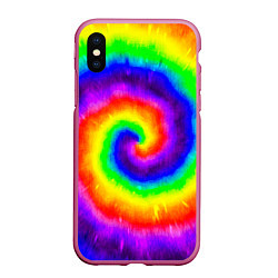 Чехол iPhone XS Max матовый Тай-дай