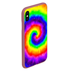 Чехол iPhone XS Max матовый Тай-дай, цвет: 3D-малиновый — фото 2