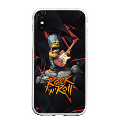 Чехол iPhone XS Max матовый Rocknroll simpsons