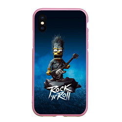 Чехол iPhone XS Max матовый Simpson rock