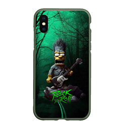 Чехол iPhone XS Max матовый Simpsons hard rock