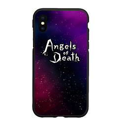 Чехол iPhone XS Max матовый Angels of Death gradient space